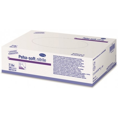 GUANTES PEHA-SOFT NITRILO AZUL TM 100 UNIDADES