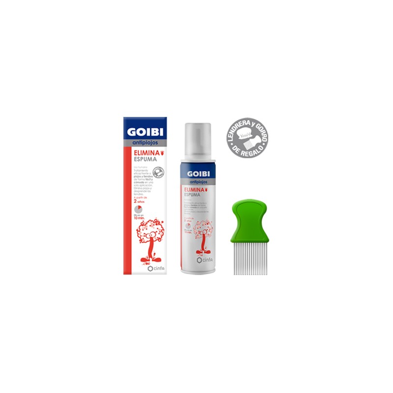 GOIBI ESPUMA ANTIPIOJOS  ML + LENDRERA Y GORRO