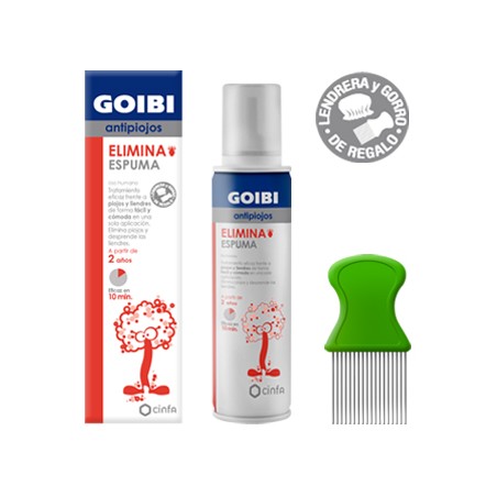 GOIBI ESPUMA ANTIPIOJOS  ML + LENDRERA Y GORRO